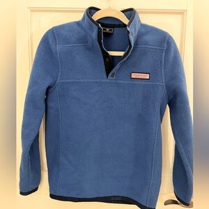 Kids Vinyard Vines Harbor Fleece Quarter-Snap Size L